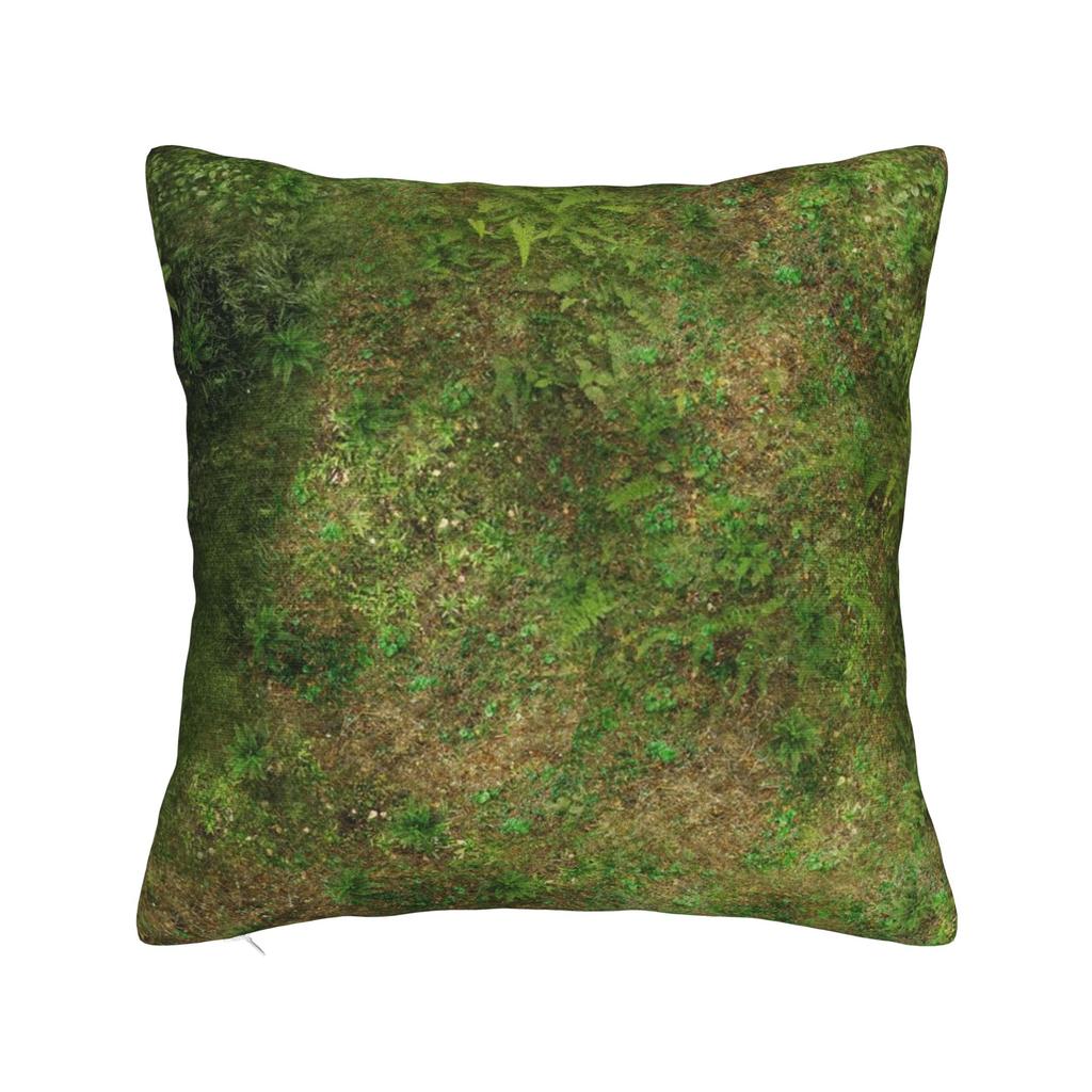 Grass Battlemat Grassland Land Greenery Pillowcases Cushion Cover Throw Pillow Cover New Style Home Decor Zipper Multi-Size