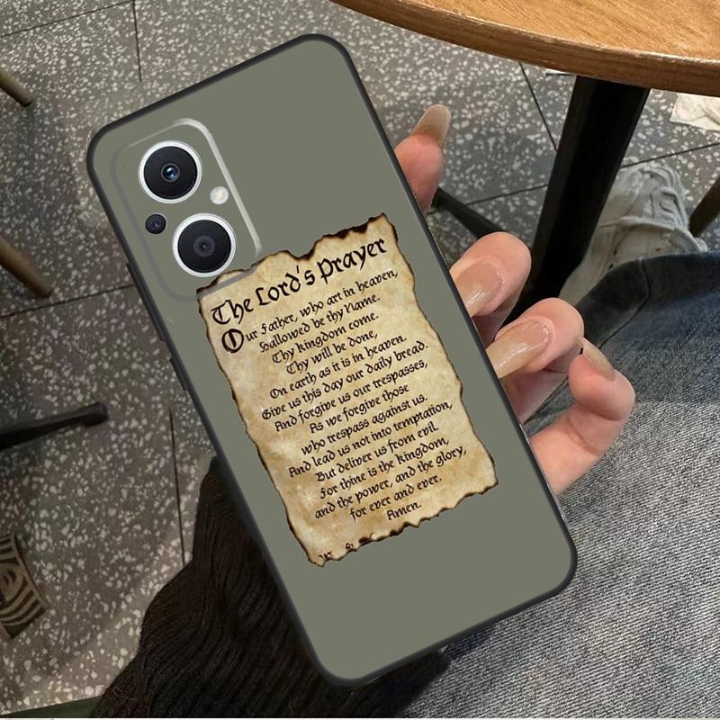 Христианство Молитва Господня Для OPPO Reno 14 13 12 11 10 Pro 8T 11F 12F 13F 14F 7 8 Lite OPPO Find X8 X6 X5 X9 Pro Чехол