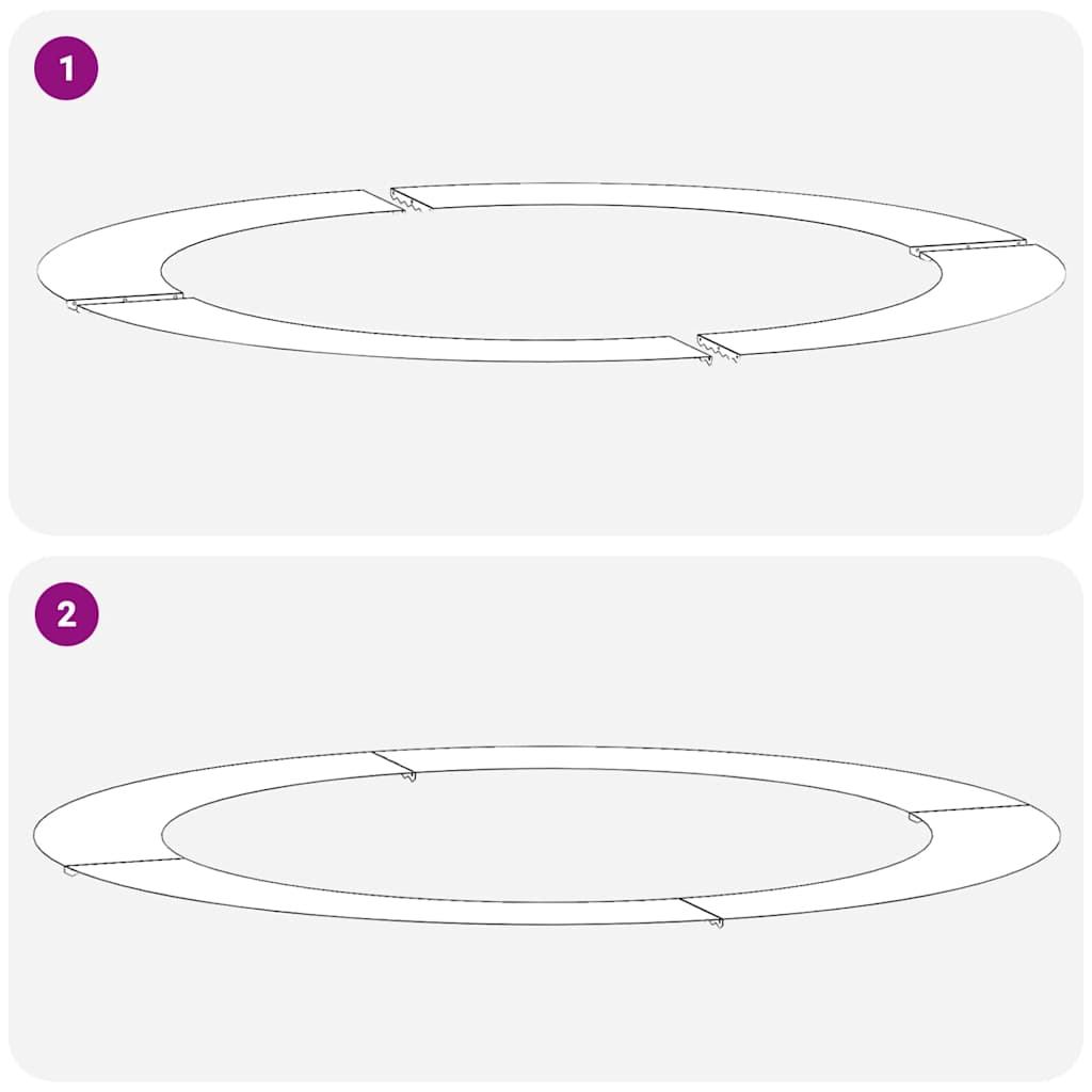 suitable for flat tree rings 5 pcs silver Ø90 120 cm
