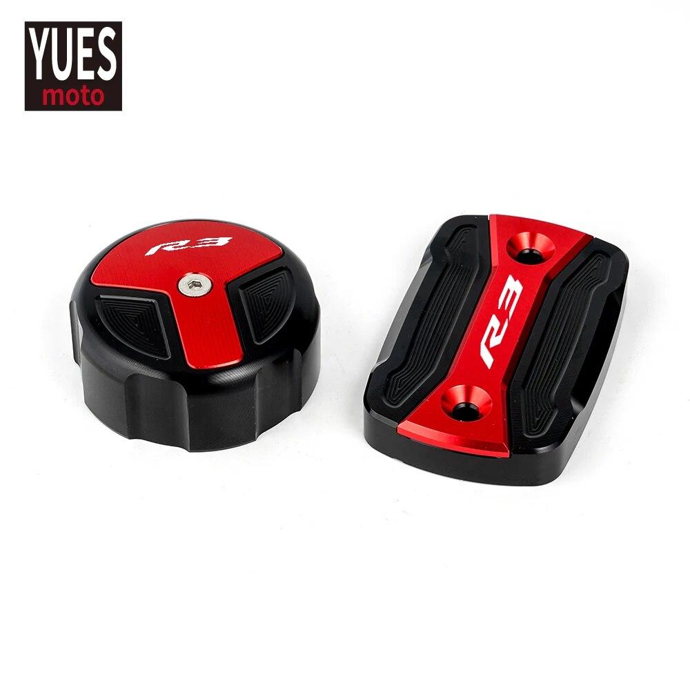 Аксессуары для мотоциклов, специальные предложения, передняя и задняя крышка главного бачка тормозной жидкости, крышка, подходит для YAMAHA YZF R3 2015-