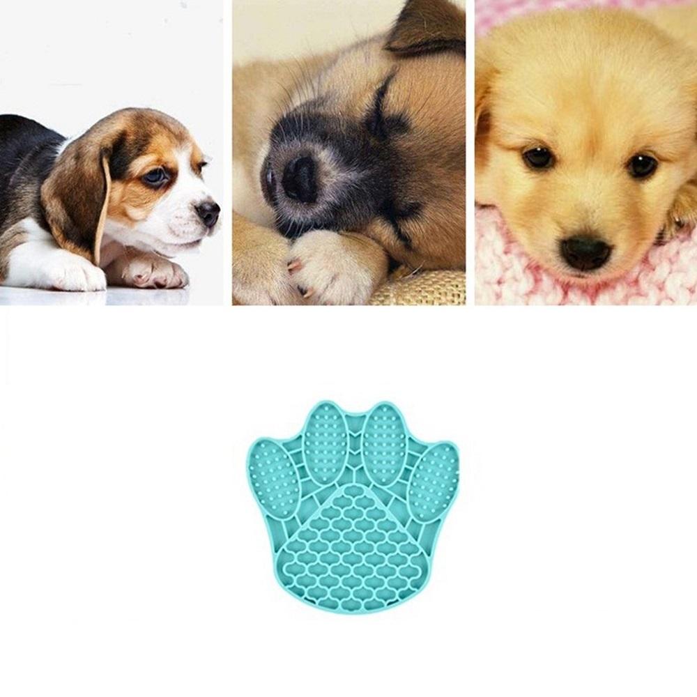 Силиконовый коврик-миска для кошек и собак, Синяя медвежья тропа, для влажного и сухого корма