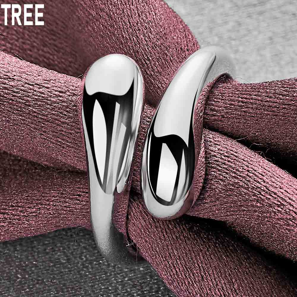 Кольцо из стерлингового серебра 925 пробы с каплями/капельками, изысканное модное свадебное украшение