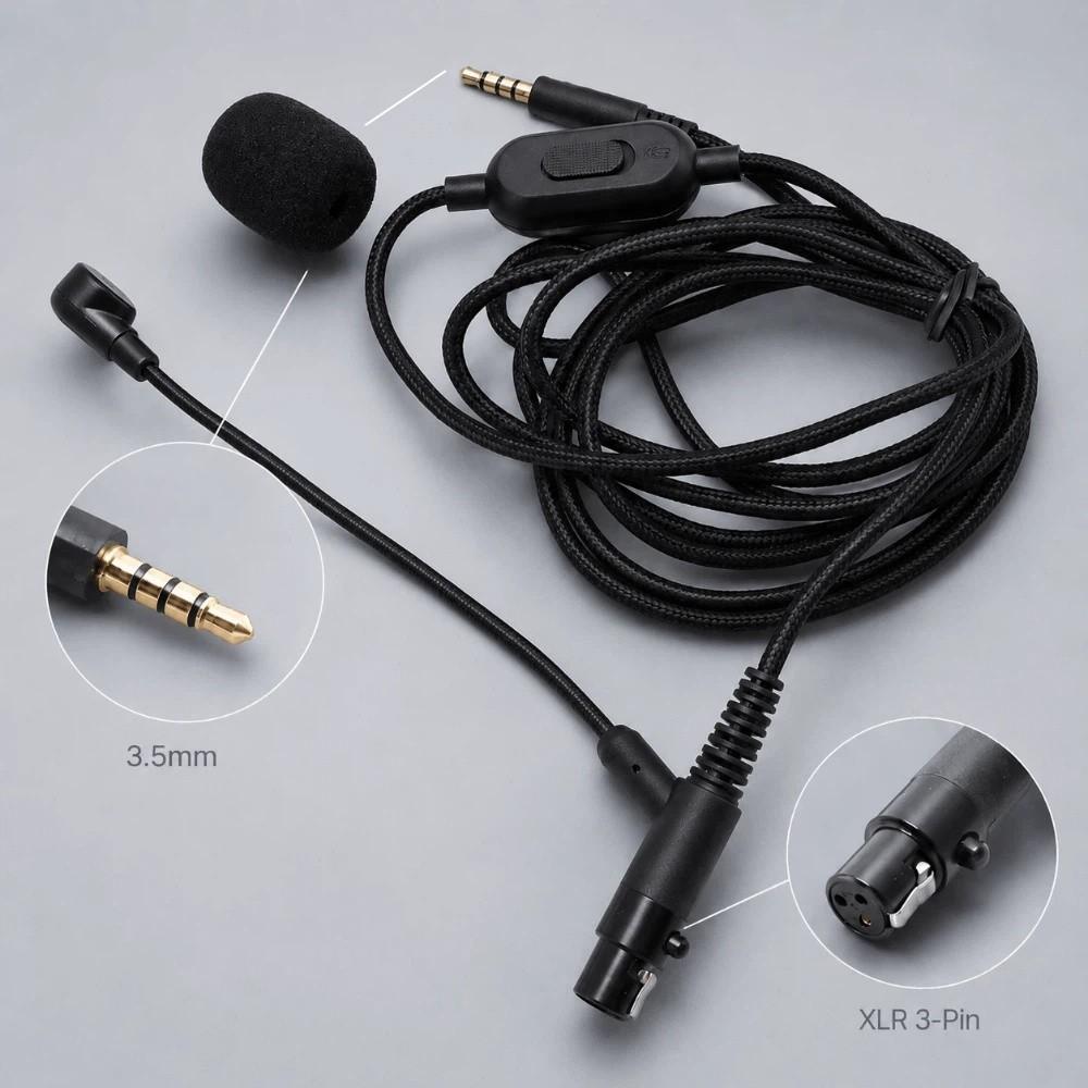 Headset Boom Microphone Cable for Q701 K712 K702 K240 K240 MK II K141 K171