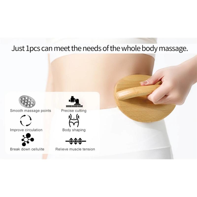 Массажный инструмент Wood Therapy, деревянная массажная щетка для тела для удаления целлюлита, облегчения состояния кожи, коррекции фигуры, лимфодренажный массажер
