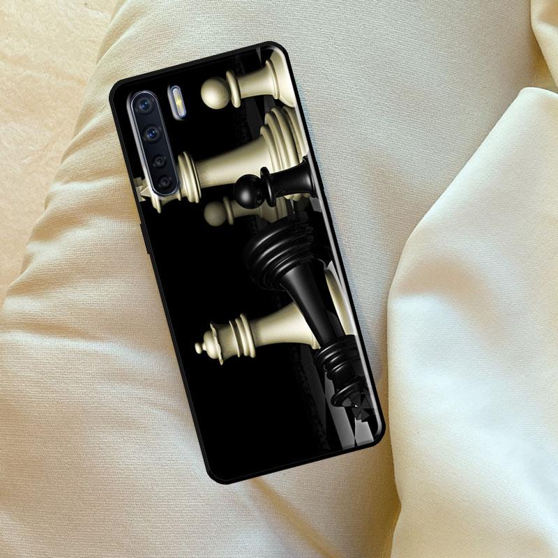 Шахматная доска Темная лошадка Для OPPO A79 A38 A58 A78 A98 A54 A74 A94 A16 A76 A96 A5 A9 A52 A72 A15 A17 A57 A53S Чехол