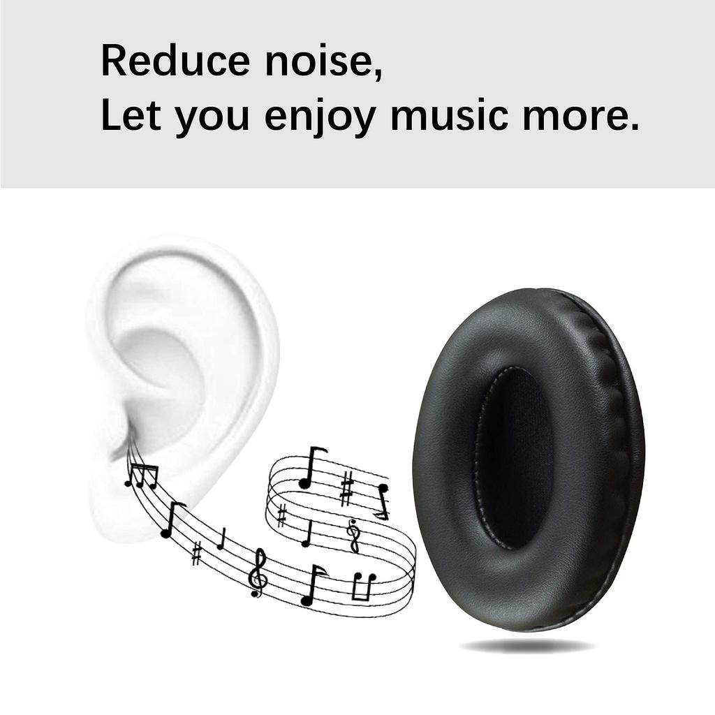 Seninhi 3 Inch 75mm Ear Pads Earphone Pads Soft Leather Headphone Ear Pads Cushion Pads Fits Most Headphone AKG HifiMan ATH Philips Fostex Sony Beats