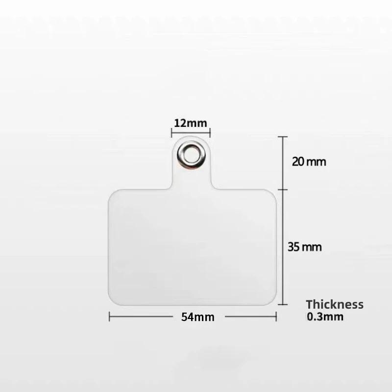 1/3/5/10Pcs Mobile Phone Anti-lost Lanyard Card Gasket Universal Transparent Clip Detachable Phone Hanging Cord Strap Tether Pad