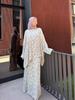 Cross-Border Muslim Women's Batwing Sleeve Top & Sweet Print Skirt Two-Piece Set