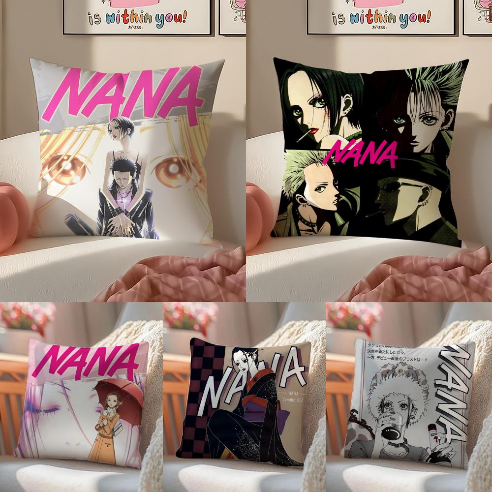 Arrival NNana Anime Cushion Cover Linen Pillowcase Cover Soft Decor for Sofa Home Room