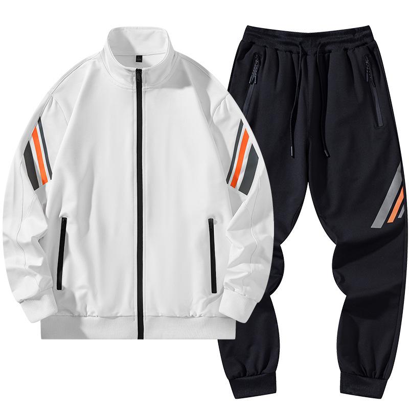 Sports Suit Men's Cardigan Sweatshirt Ankle Tied Pants Running Fitness and Leisure Two-piece Set