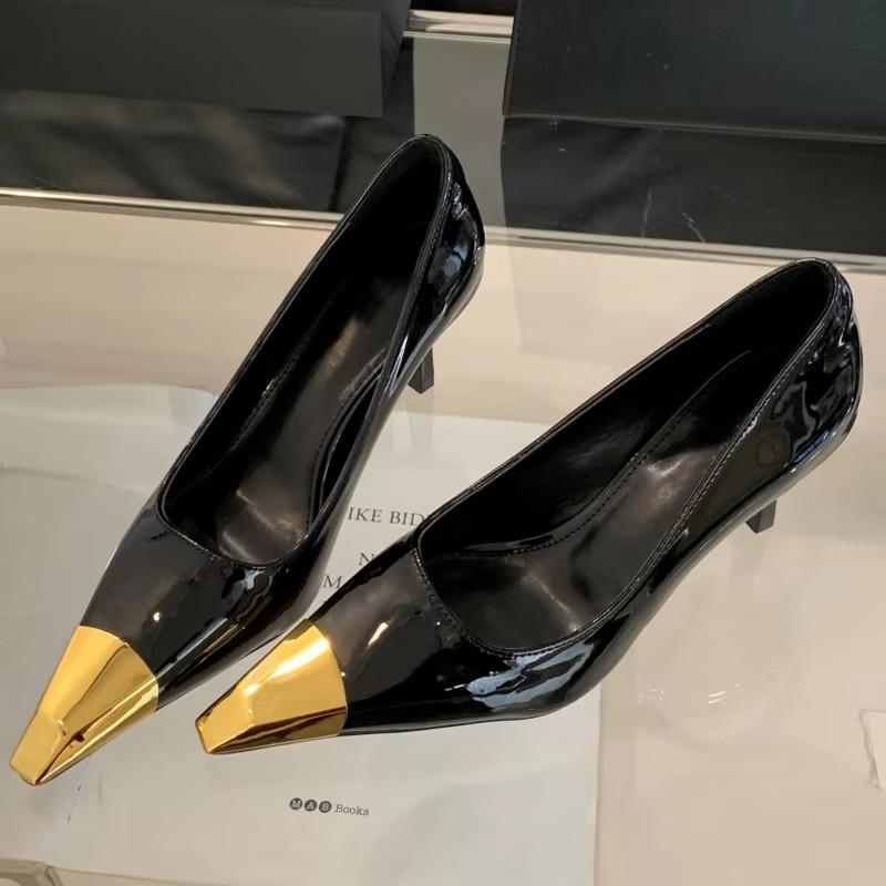 Модные мюли Eilyken в уличном стиле с металлическим носком, женские туфли-лодочки, модные туфли на тонком высоком каблуке для банкета, вечеринки