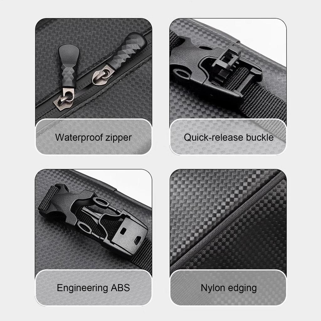 E-Bike Backrest Bag Ebike Saddle Seat Bag Carrier With Reflector Safety Reflective Hard Shell Electric Vehicle Luggage Carrier