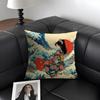 Japanese Ocean Day Cushion Cover Natural Linen Organic Fabric DoubleSided Printing Sofa Home Decor Gift Pillow Case