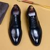 [Pre-Sale Non-Spot] Dress Leather Shoes Men'S Genuine Leather British Engraved Block First-Layer Cowhide Business Men'S Shoes