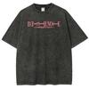 Japan Classic Mystery Deduction Anime Death Note Unisexga Graphic Print Tshirt Unisex Women Oneck Cotton Retro Washed Oversized Tees