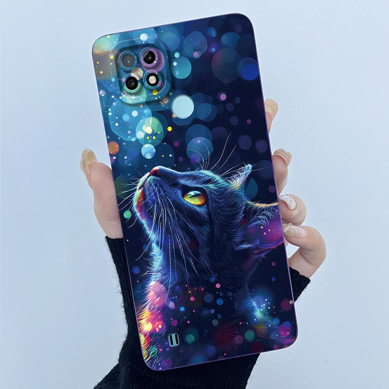 Для Realme C21 RMX3201 / C21Y RMX3261 RMX3263 C25Y Чехол для телефона Coque Мягкий силикон Сладкий расписной Девочки Милый печатный задний чехол