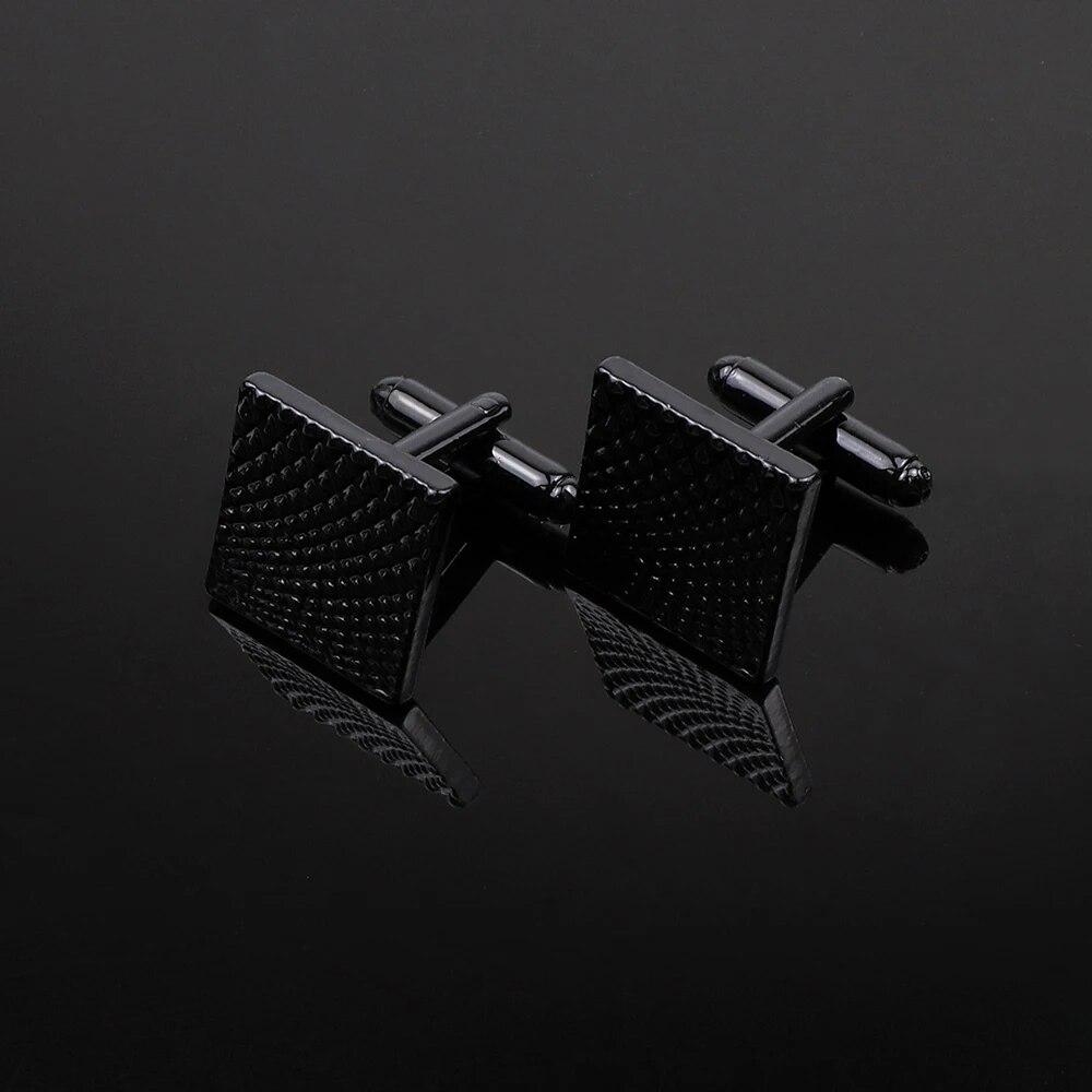 Мужские запонки, классические квадратные круглые глянцевые запонки для костюма, рубашки для свадебной вечеринки, аксессуары