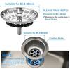 Stainless Steel Sink Filter Bathtub Drain Hair Catcher Kitchen/Bathroom Plug