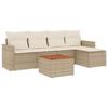 VidaXL Salon de Jardin avec Coussins 6 pcs, Canapés de Terrasse, Ensemble de Meubles de Patio, Mobilier d'Extérieur, Beige 3256429