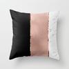 Fashionable and Simple Geometric Golden Peach Leather Velvet Pillow Case Car Sofa Cushion Pillow Backrest Lazy Man