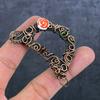 D Look Gemstone Handmade Copper Wire Wrap Jewelry Pendant 2.56" a0S09