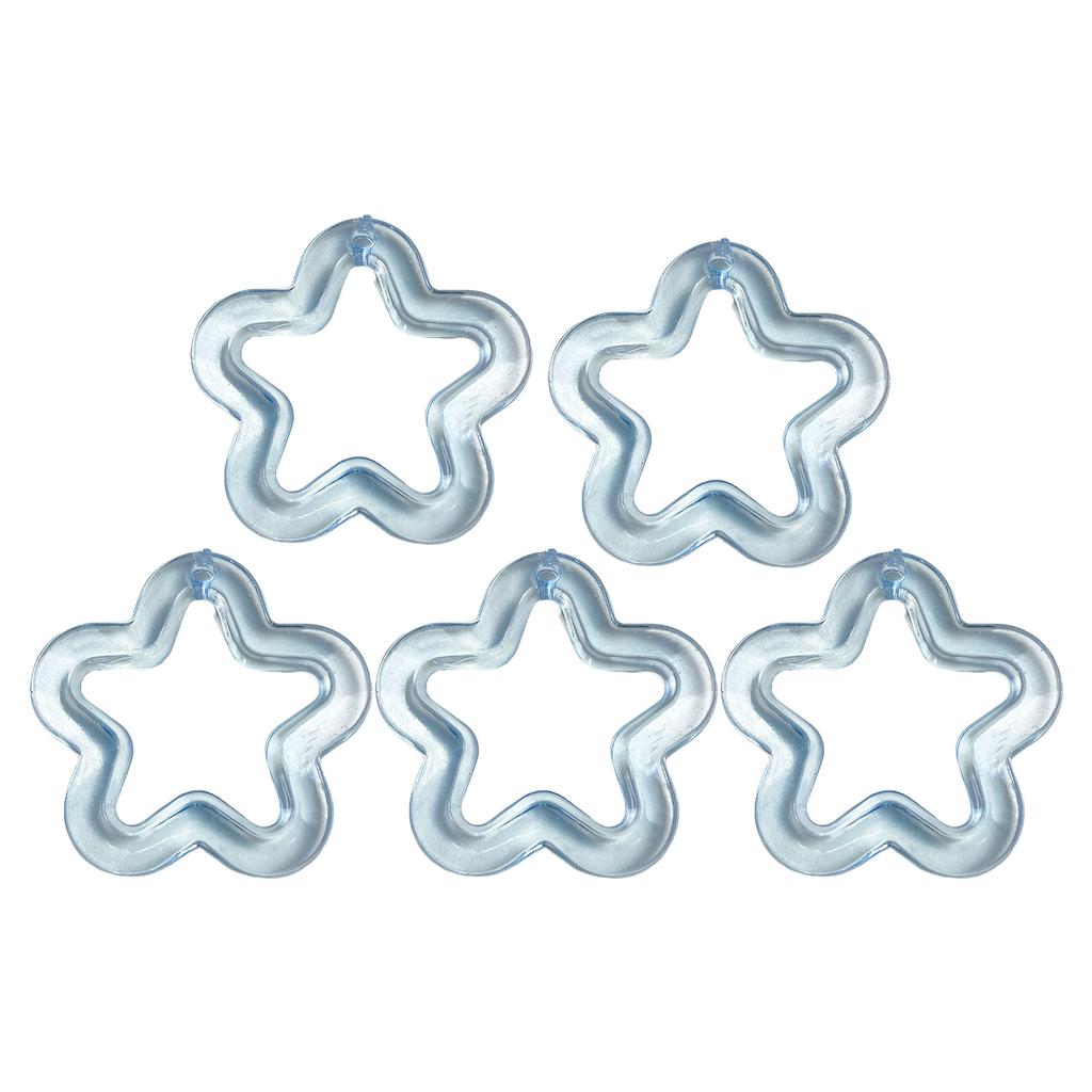 5 шт. акриловая полая подвеска в виде цветка, разноцветная подвеска в виде звезды для DIY серег, ожерелий, браслетов, фурнитура для изготовления ювелирных изделий, рукоделие