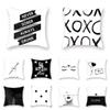 Black and White Geometric Print Living Room Sofa Car Cushion Cover Luxury Home Decoration Pillow Cover