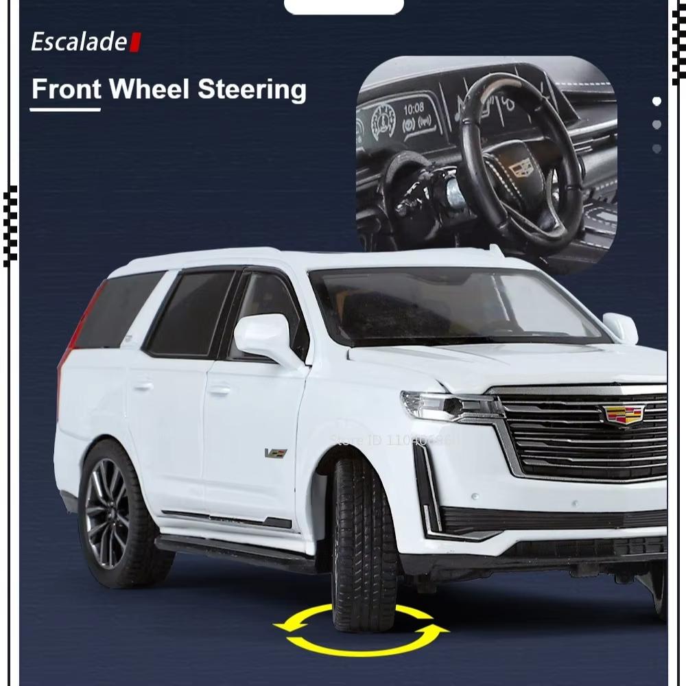 Новый 1:24 Cadillac Металлическая литая модель 5 дверей, которые можно открыть, звук и свет, амортизация, инерционный механизм, декоративная игрушка, детская коллекция для мальчиков