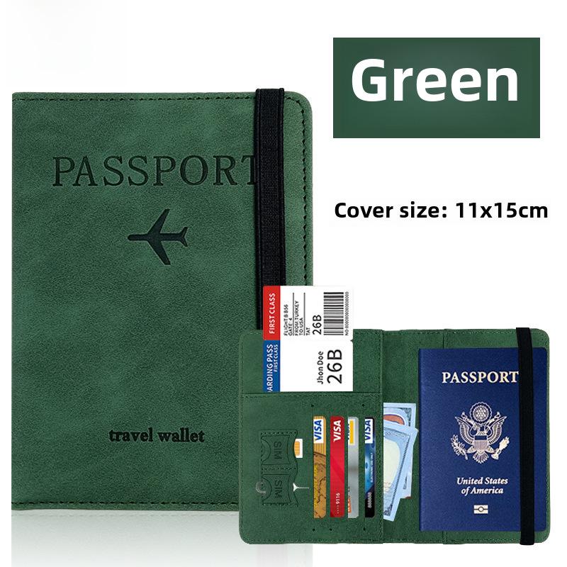 Держатель трансграничного RFID-паспорта: Дорожный кошелек из искусственной кожи с регулируемыми ремнями
