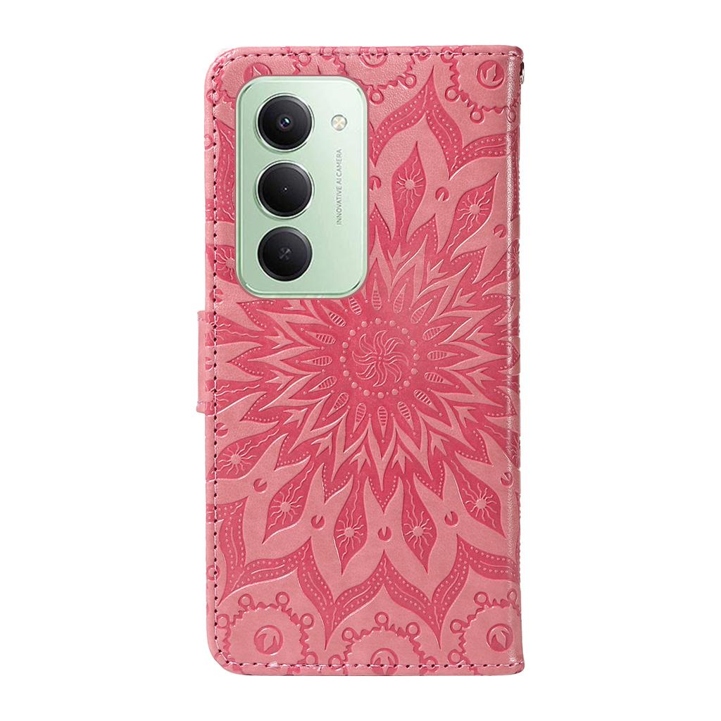 For Xiaomi Redmi 15 5G (Global) (169mm) Leather Wallet Case Sunflower Imprinted Phone Cover