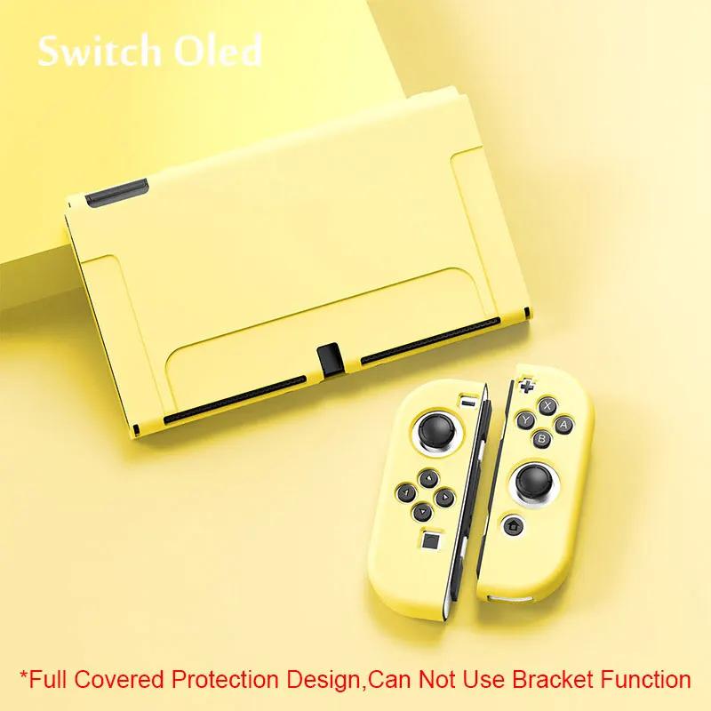 Мягкий чехол из ТПУ для игровой консоли Nintendo Switch Oled, корпус для контроллера NS JoyCon, модный защитный чехол конфетного цвета, аксессуары
