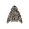 Толстовка с капюшоном и карманом кенгуру с леопардовым принтом, женские топы, светло-коричневый VN0A7RO1BLK