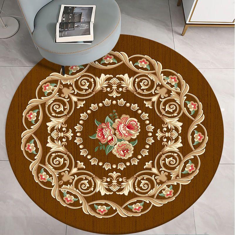 Круглый ковер для гостиной, спальни, напольного покрытия, домашнего декора, 3D-печатных ковриков, противоскользящего коврика