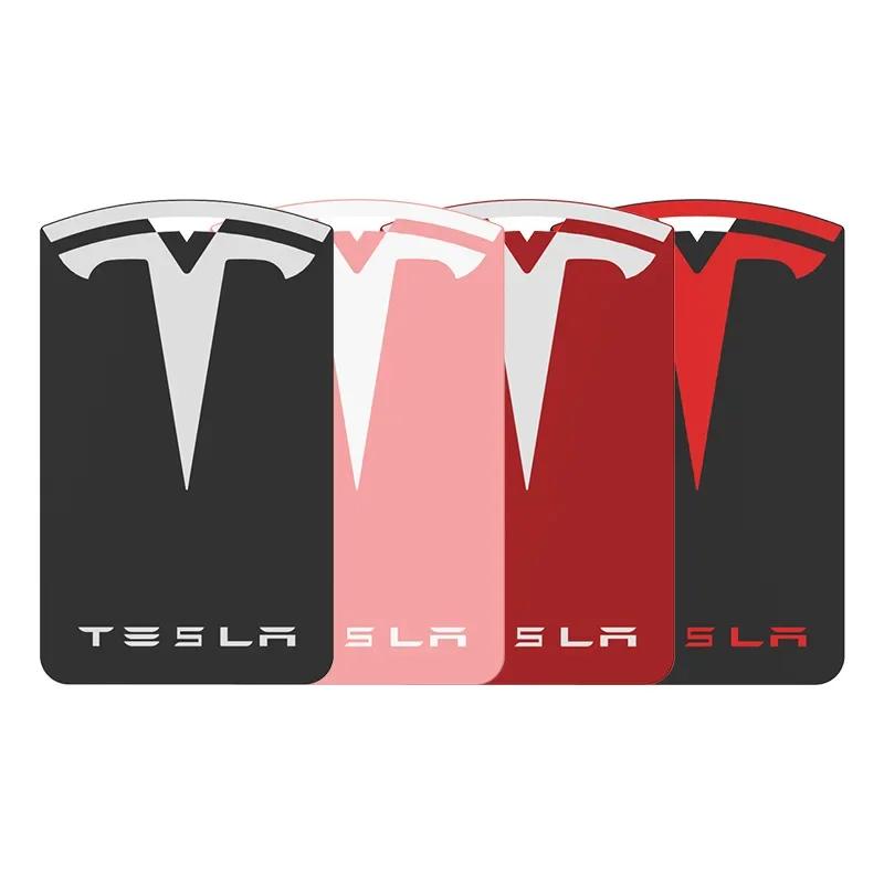 Автомобильная наклейка 2025 Новый Tesla 3D Дизайн Выделяющий Держатель для Ключ-карты Силиконовый Защитный Чехол Брелок для Tesla Model 3 Model Y Аксессуар