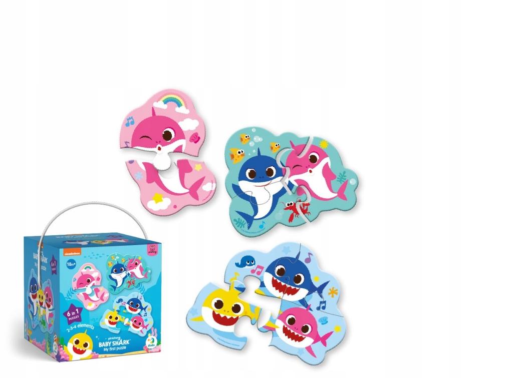 Puzzle Edukacyjne 2-3-4 Elementy Rekin Dla Dzieci Dodo