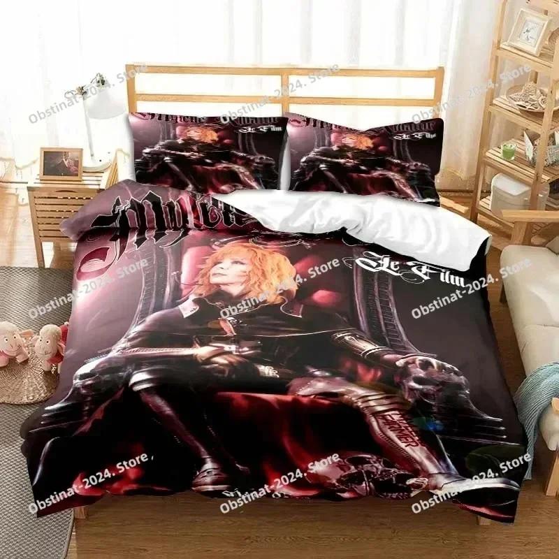 Singer Mylene Farmer Постельное белье Пододеяльник Постельный комплект Одеяло Наволочка Одеяло King Queen Size Постельное белье для мальчиков и взрослых