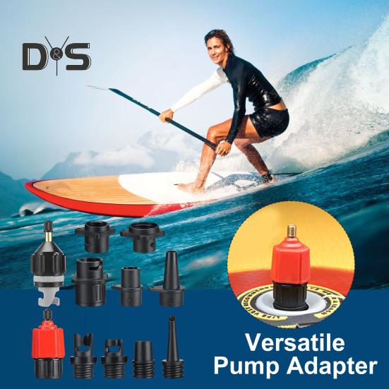 Комплект адаптеров для надувного SUP-насоса, адаптер для лопастной доски, клапан воздушного компрессора, набор насадок-преобразователей для надувной лодки, кровати для серфинга