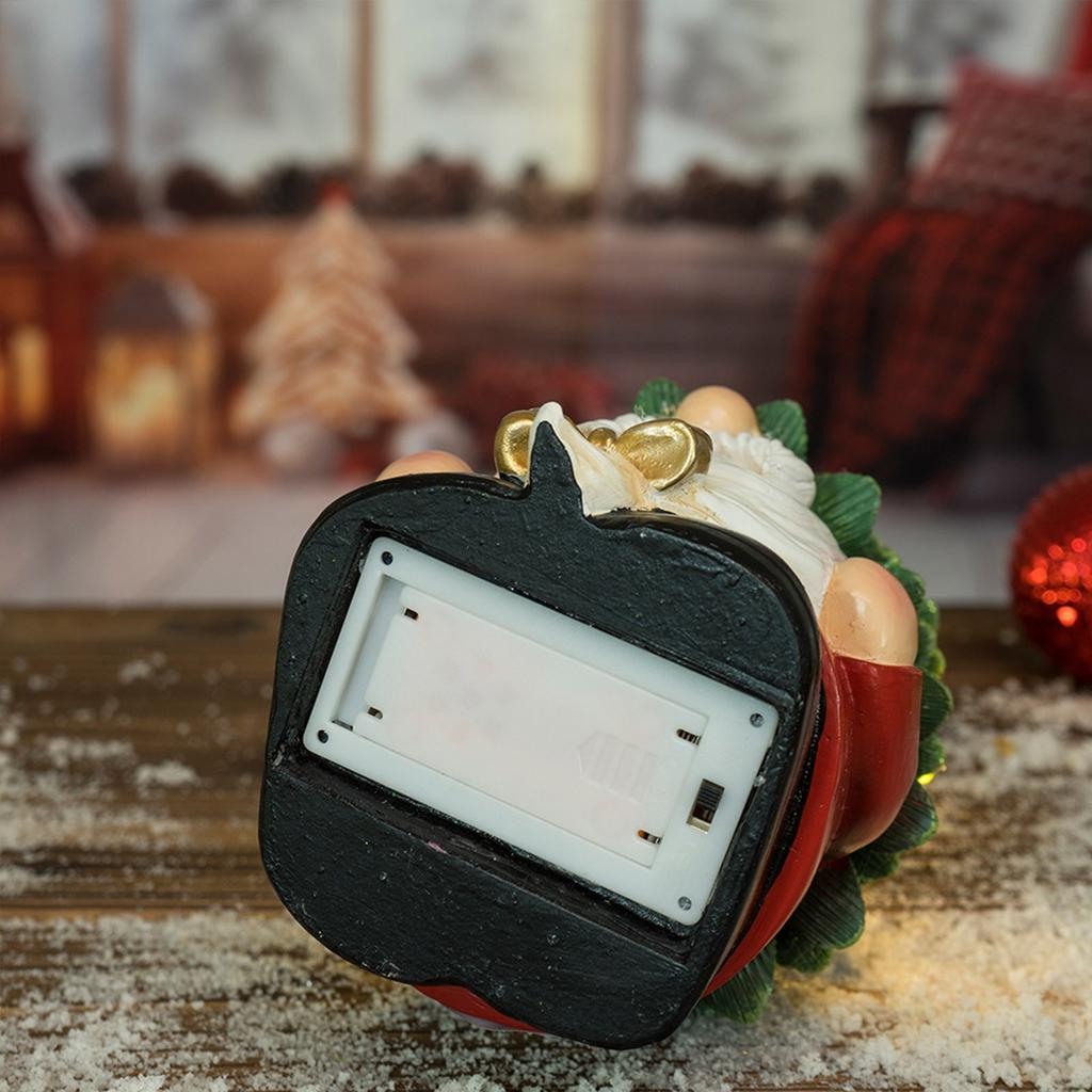 Рождественский гном светящаяся статуя, украшение на рождественскую елку из смолы, праздничные сцены, настольные украшения, без батареек