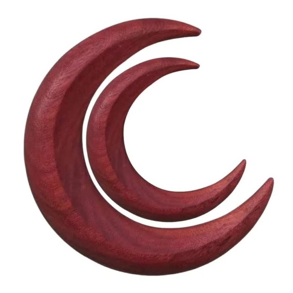 Handcarved Wooden Half-Moon Hairpin Solid Handcrafted Hair Stick High-end Crescent Hair Fork Women