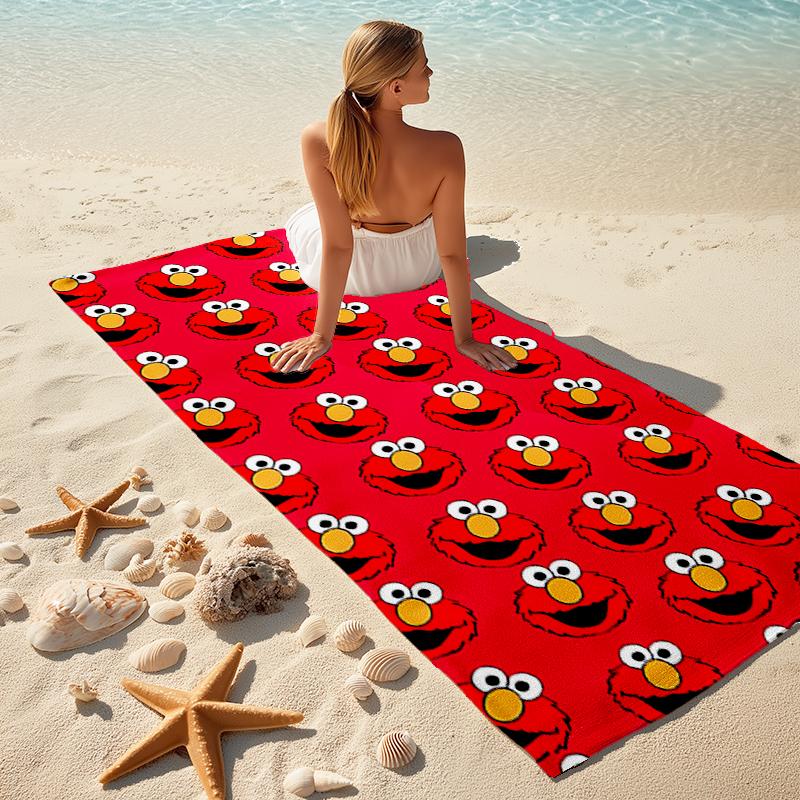 Sesame Street beach towel Outdoor camping Beach towel for vacation swim Outdoor pool Absorbent bath towel
