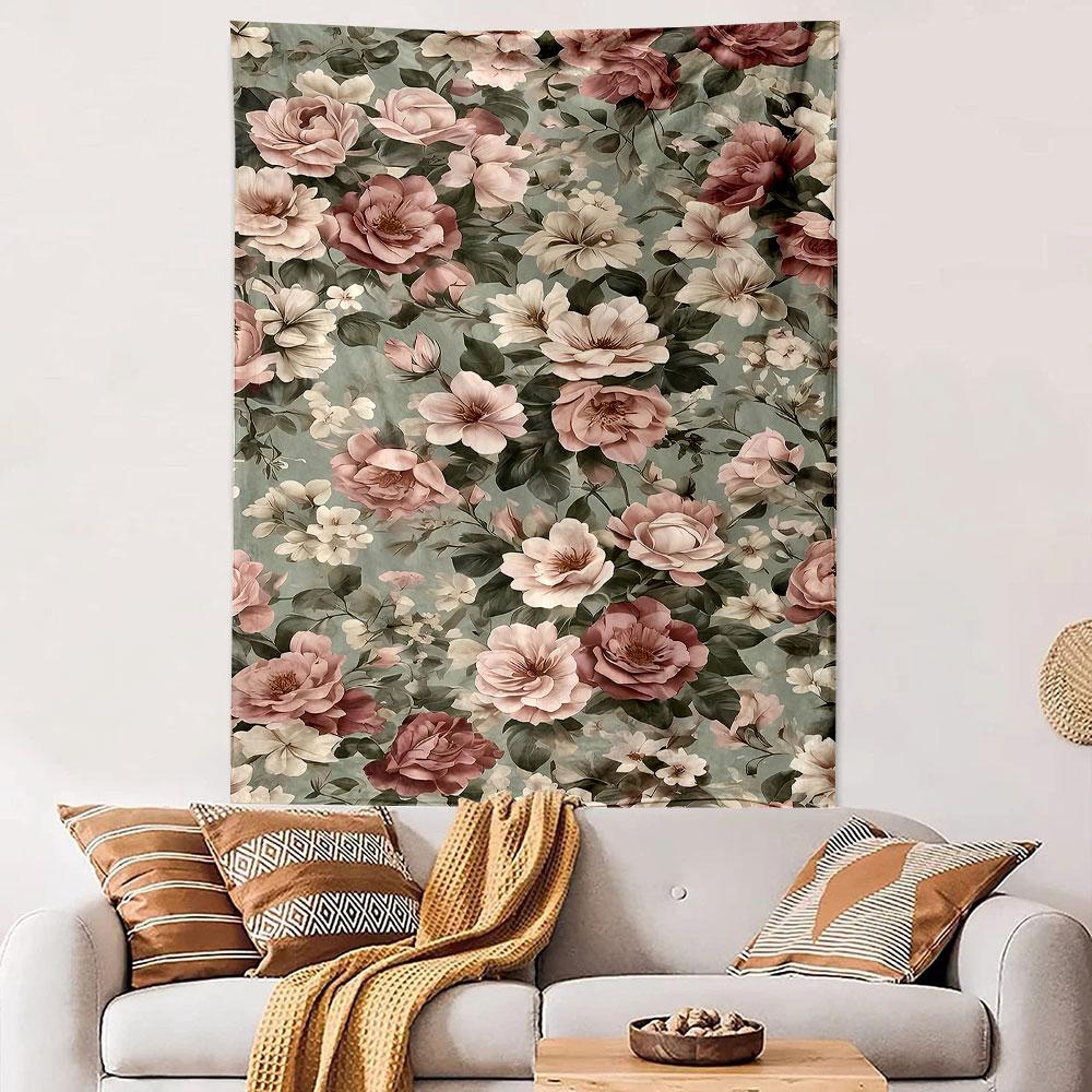 Vintage Floral Pattern Tapestry Design Patterned tapestry home decor, suitable for bedroom and living room, gift