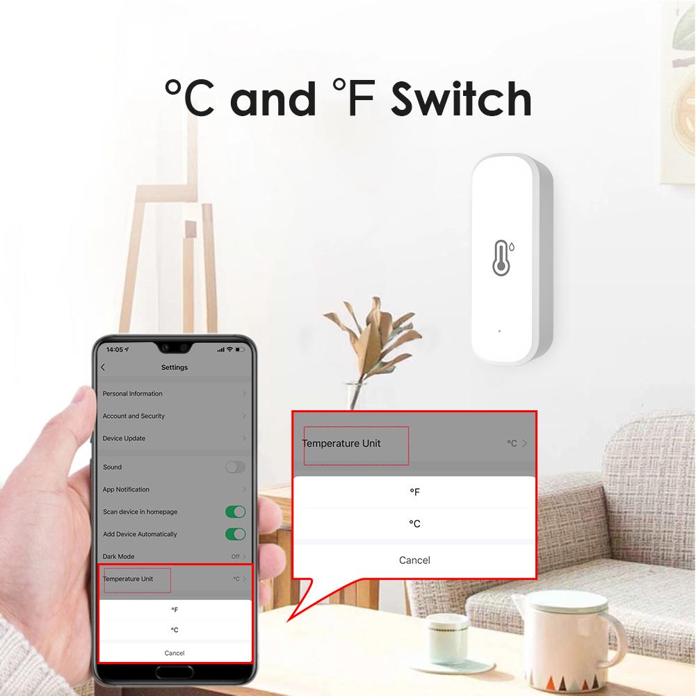 Tuya Smart WIFI Датчик температуры и влажности Крытый гигрометр Термометр Smart Life Control Поддержка Alexa Google Assistant