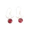 Pink Rubellite Gemstone 925 Sterling Silver Jewelry Handmade Hook Earrings 1.63" EE-152-9