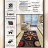 Easy-to-Clean Spice Patterned Kitchen Rug, Kitchen Rug Decorated with Colorful Spices, Stain-Resistant Rug