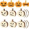 60 незавершенных деревянных поделок-тыкв на Хэллоуин с веревкой для осенних вечеринок