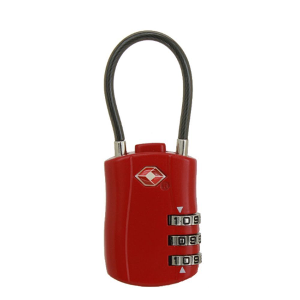 Lock Portable Padlock with Steel Cable Customs Code Lock Smart Combination Lock TSA Customs Lock