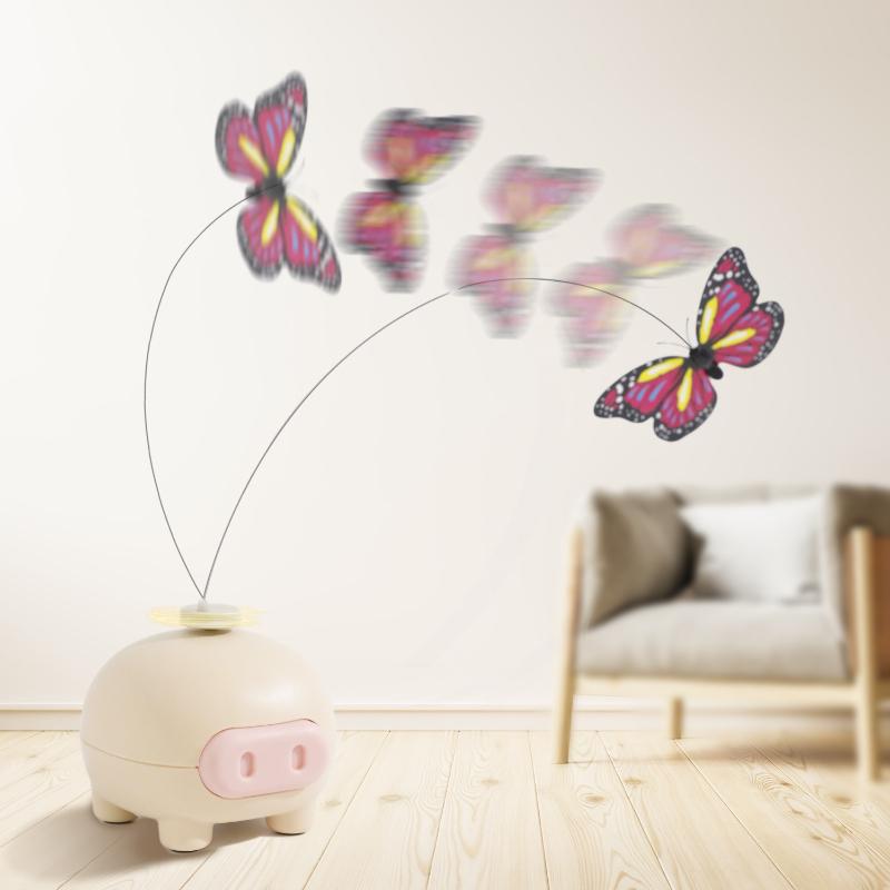 Cat Teaser Toy Interactive Automatic Rolling Ball Cats Toy Butterfly Tail Smart Pet Electric Kitten Toy Cat Accessories