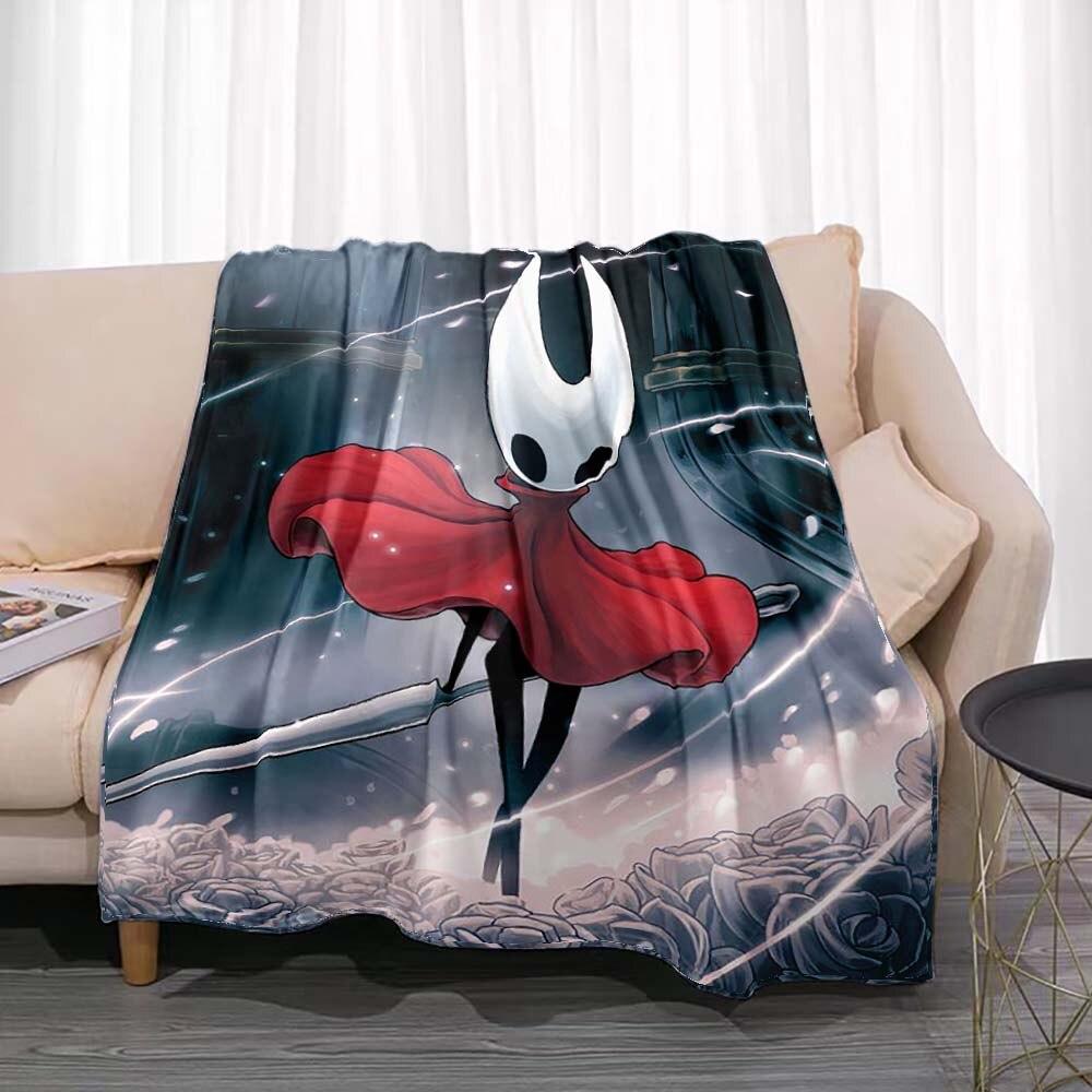 Одеяло Hollow Knight, игровое фланель, новинка, теплая фланель из микрофибры, прочная для детей и взрослых, дорожное покрывало, чехол для дивана