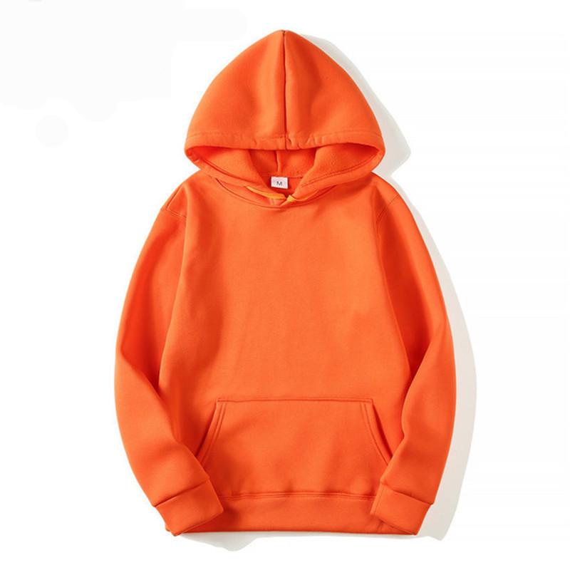Autumn and Winter Sweater Men's Hooded Trend Hoodie Men's Jacket Sports Pullover Solid Color