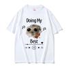 Sad Hamster Doing My Best Funny Meme Tshirt Sad Hamster Violin Cute Clothing Tshirts Unisex Casual Oversized Cotton T Shirt